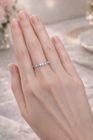 Silver & Aqua Cubic Zirconia Ocean Sparkle Ring