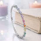 Silver & Cubic Zirconia Colourplay Bangle