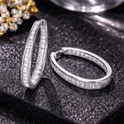 Silver & Cubic Zirconia Opulent Hoop Earrings