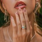 Maharani Spinning Ring - Turquoise Topaz