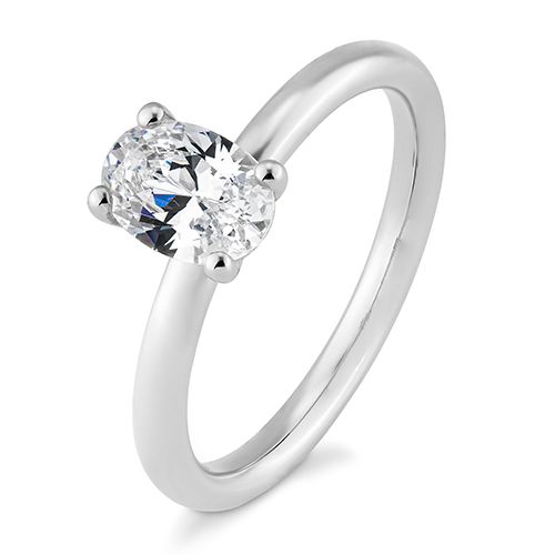Engagement Ring with an oval diamond