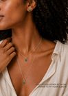 Minimalist Raw Gemstone Birthstone Necklace - Sterling Silver on Satellite Chain