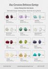 Raw Gemstone Birthstone Earrings - Sterling Silver