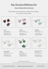 Raw Gemstone Birthstone Sets - Sterling Silver
