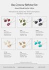 Raw Gemstone Birthstone Sets - Sterling Silver