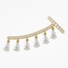 Aurora Cascade Round Brilliant & Pear Cut Lab Grown Diamond Ear Cuffs