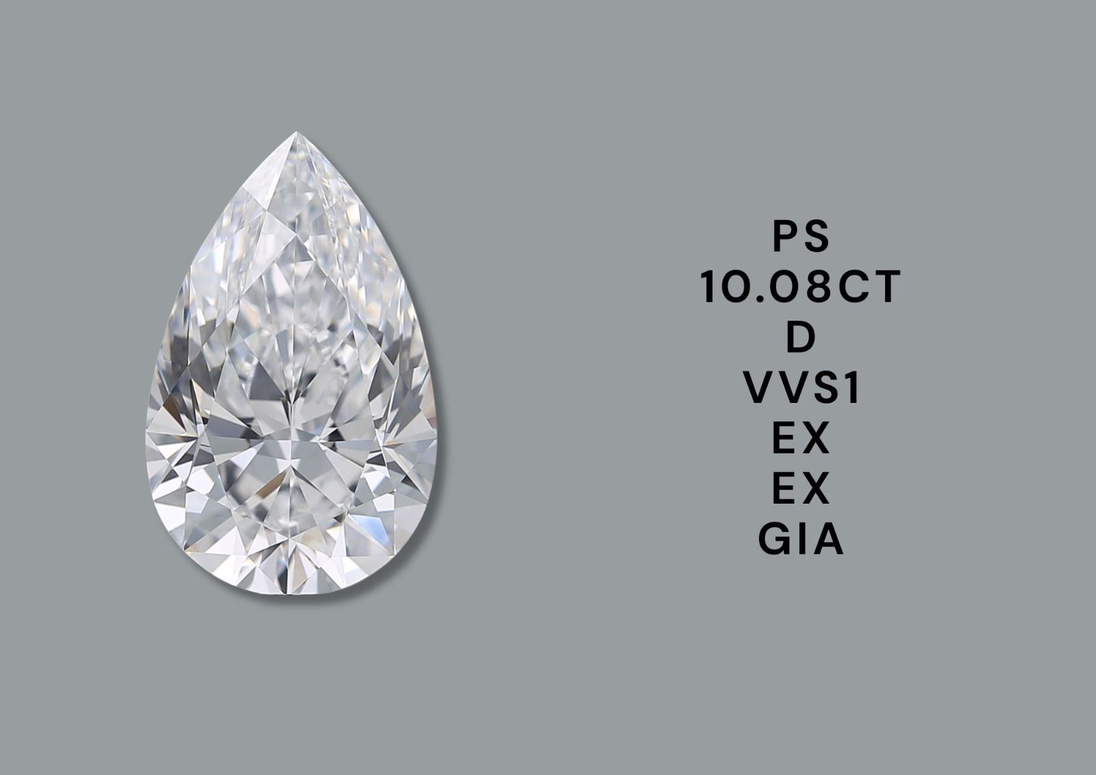 10.00ct Pear Shape