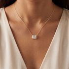 Radiant Solitaire Diamond Pendant Necklace