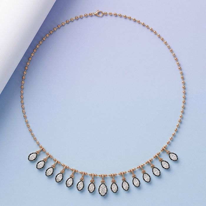Celestial Marquise Diamond Fringe Necklace