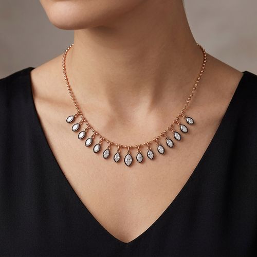 Celestial Marquise Diamond Fringe Necklace