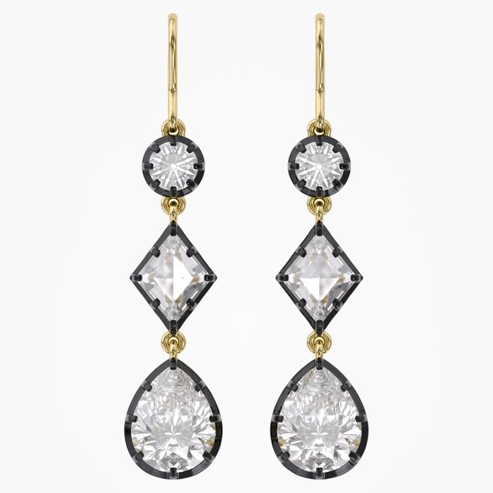 Georgian-Inspired Multi-Shape Lab-Grown Diamond Drop Earrings