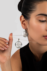 Sculptured Spirals Dangly Earrings