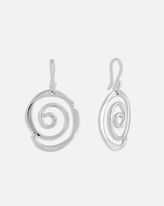 Sculptured Spirals Dangly Earrings