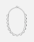 Smooth And Textured Triangle Necklace