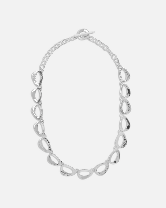 Smooth And Textured Triangle Necklace