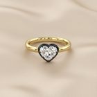 Radiant Heart Black Halo Ring