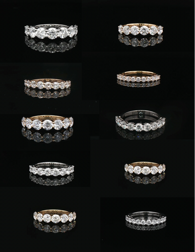 HALF ETERNITY LAB GROWN RINGS 