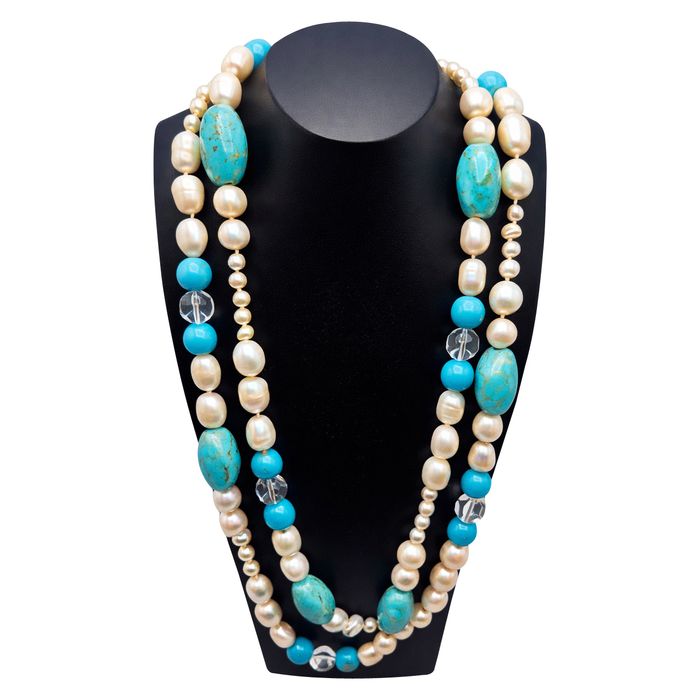 Freshwater Pearl and Turquoise 