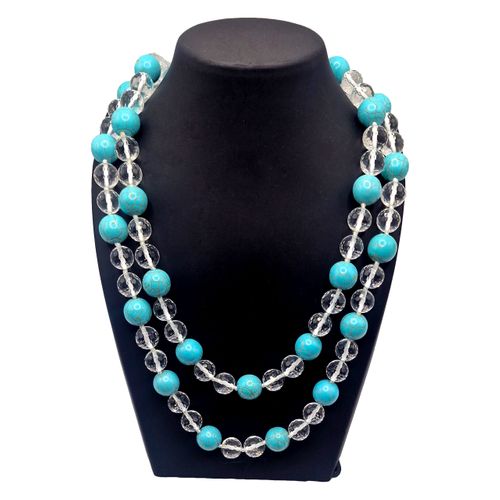 Turquoise And Quartz Necklace