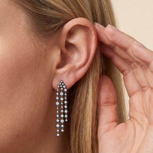 Celestial Cascade Diamond Drop Earrings