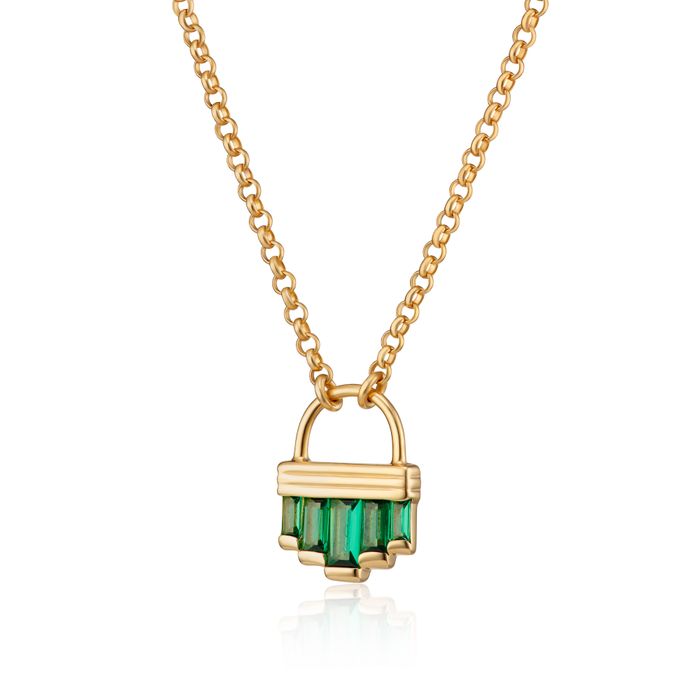 Emerald Green Art Deco Necklace