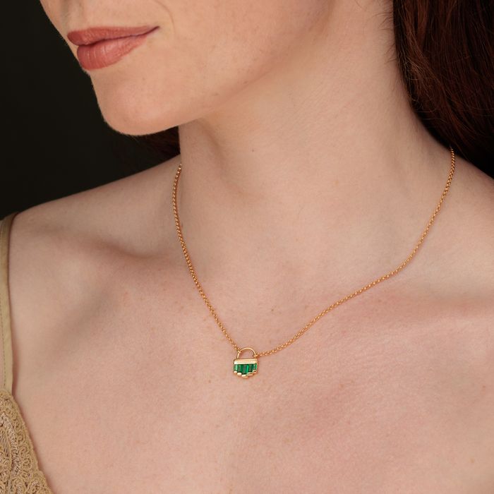 Emerald Green Art Deco Necklace