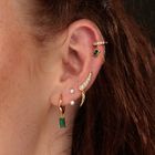 Pearl Ear Climber Earrings with Claw Drop