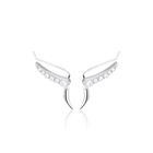 Pearl Ear Climber Earrings with Claw Drop