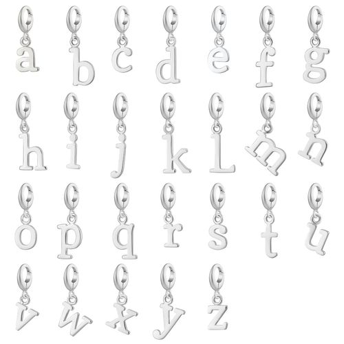 Silver Initial Letter Charms