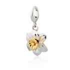 Silver Daffodil Flower Charm