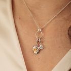 Silver Daffodil Flower Charm