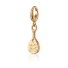 Gold Padel Racket Charm