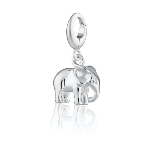 Silver Elephant Charm