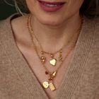 Gold In Safe Hands Charm Collector Necklace
