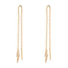 Sparkling Lightning Bolt Threader Earrings