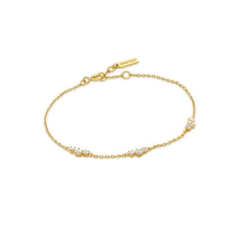 Gold Cluster Station Bracelet