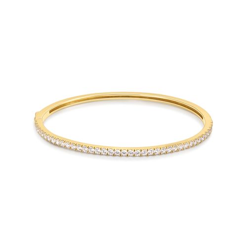 Gold Pavé Tennis Bangle
