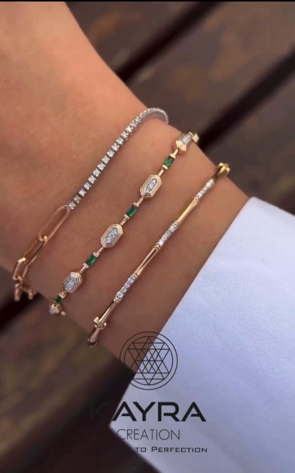 Stackable diamond bracelets 
