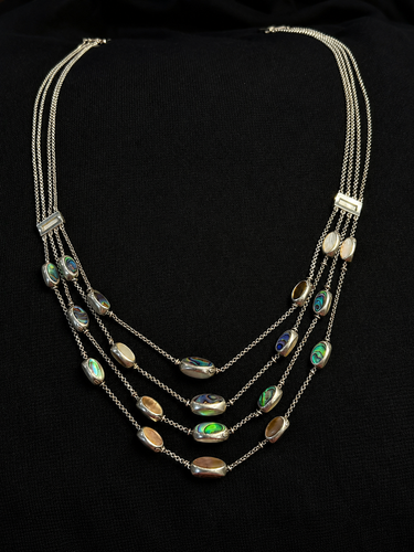 Vintage Abalone & Mother of Pearl Necklace 
