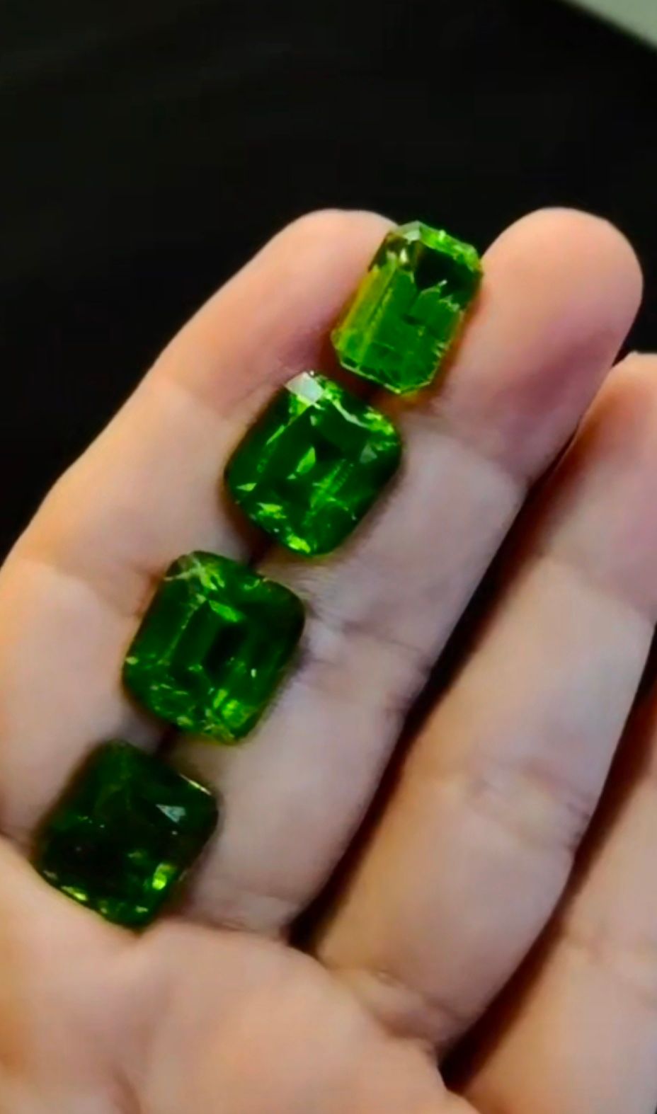 Peridot gemstones