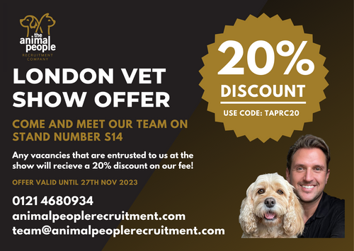 The Animal People Recruitment Company Returns to London Vet Show with Exclusive Offer!