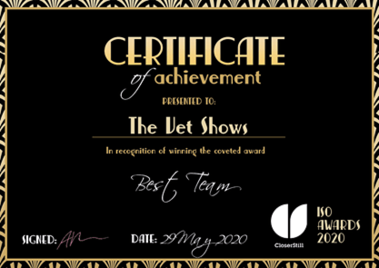 Vet Show Team – Best in Show(s)