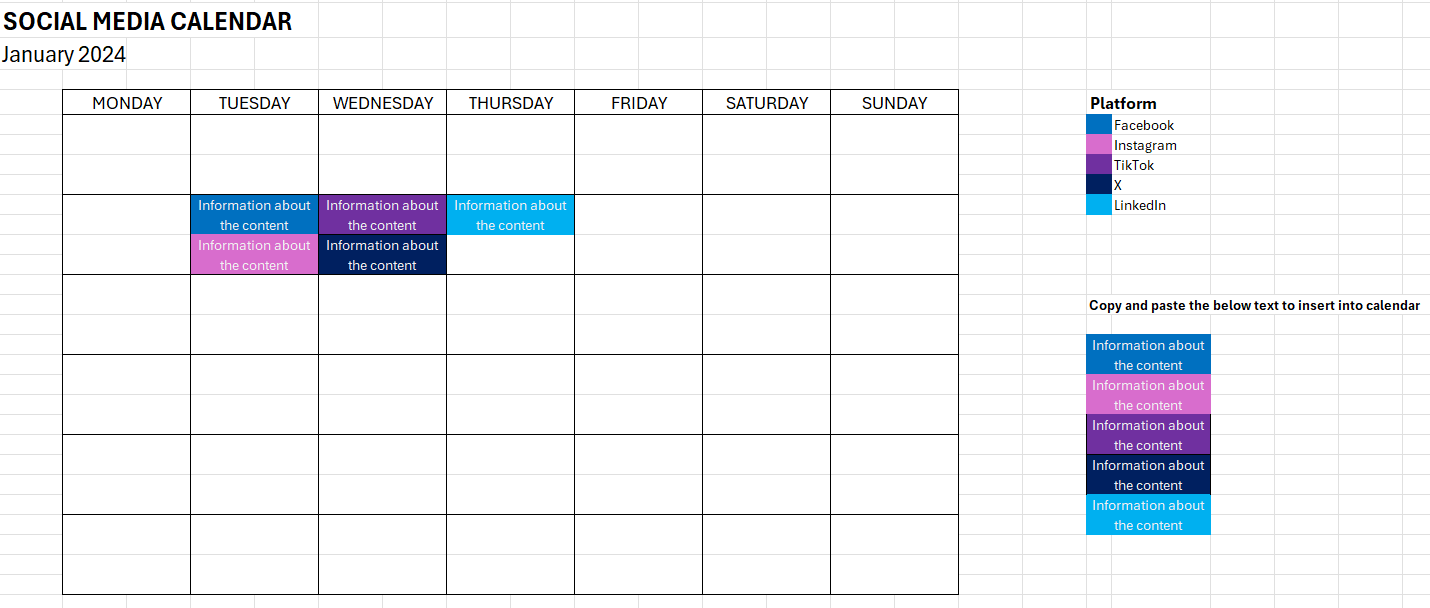 Social Media Calendar