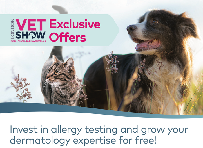 Nextmune showcases its new PAX allergy testing and ONCORE dermatology CPD partnership at London Vet Show.