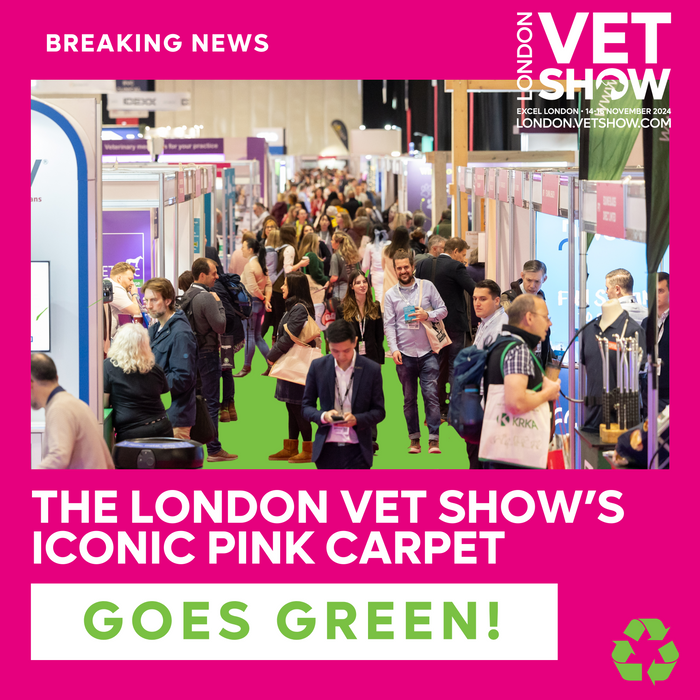 The London Vet Show’s Iconic Pink Carpet Goes Green!