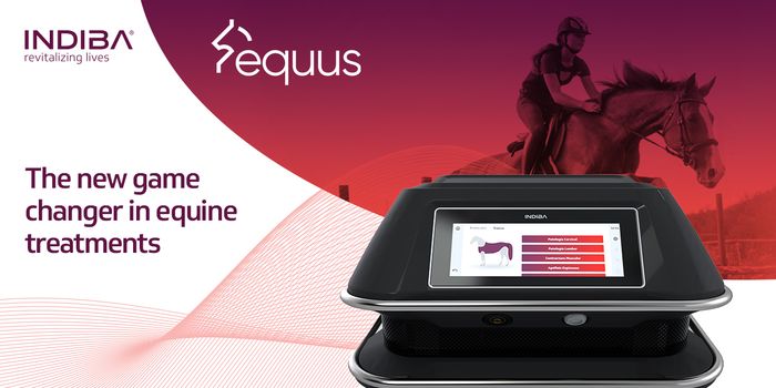 INDIBA introduce their newly launched device at the London Vet Show, the INDIBA® EQUUS.