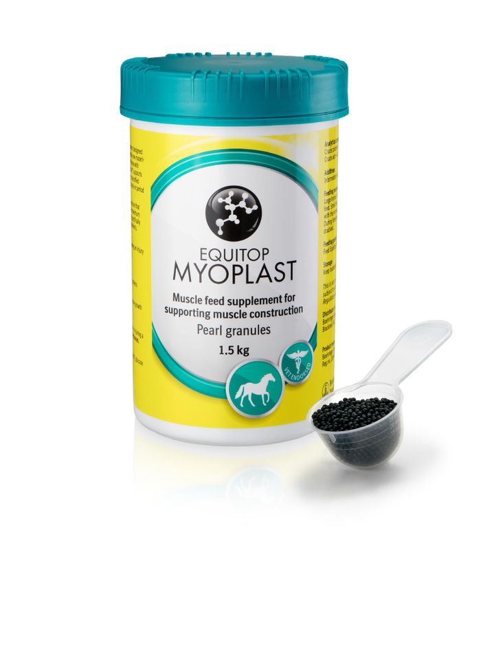 New consumer friendly packaging for Equitop Myoplast'