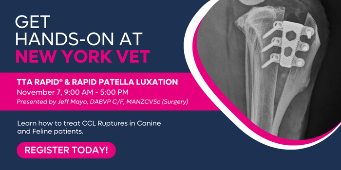 Register for the TTA Rapid & Rapid Patella Luxation Lab at New York Vet!