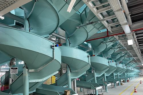 Spiral chutes
