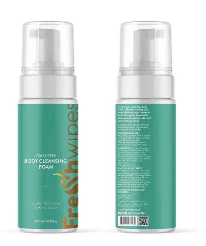 FreshWipes Rinse Free Body Cleansing Foam